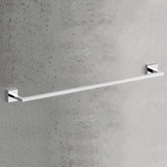 Towel Bar, Contemporary, Wall Mounted, 25 Inch, Rectangular